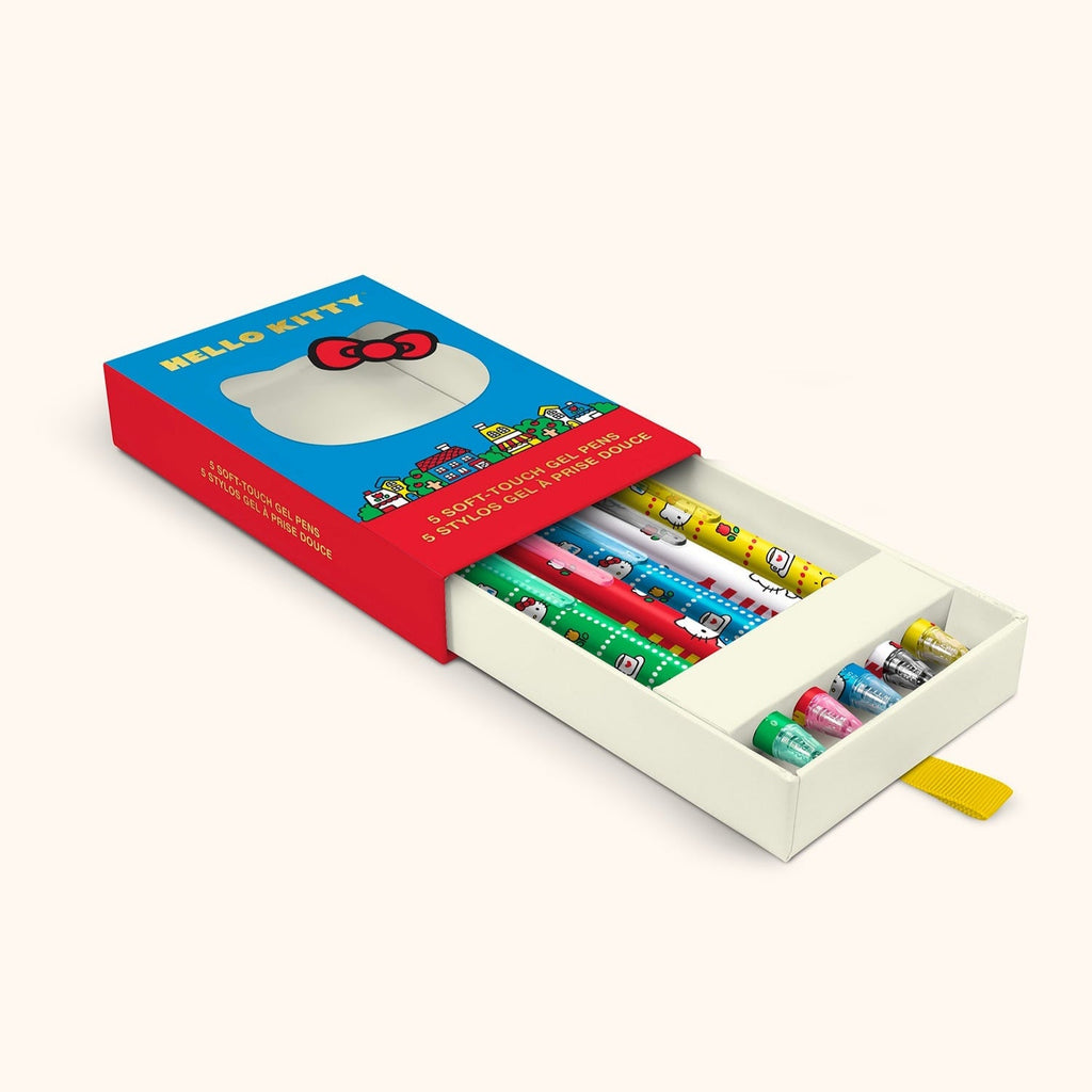 Hello Kitty x Studio Oh Retro Red Soft-Touch Gel Pens, Set of 5