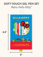 Hello Kitty x Studio Oh Retro Red Soft-Touch Gel Pens, Set of 5