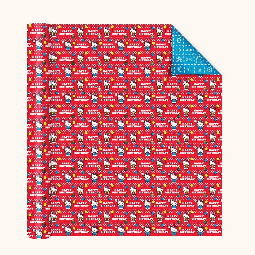 Hello Kitty Retro Red Reversible Gift Wrap Paper