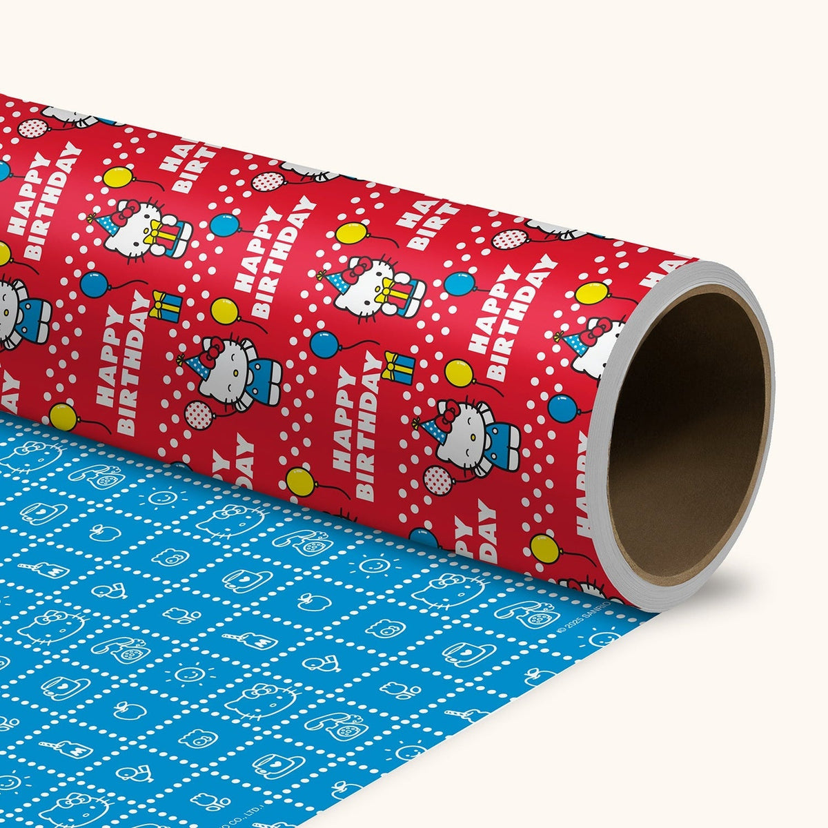 Hello Kitty Retro Red Reversible Gift Wrap Paper