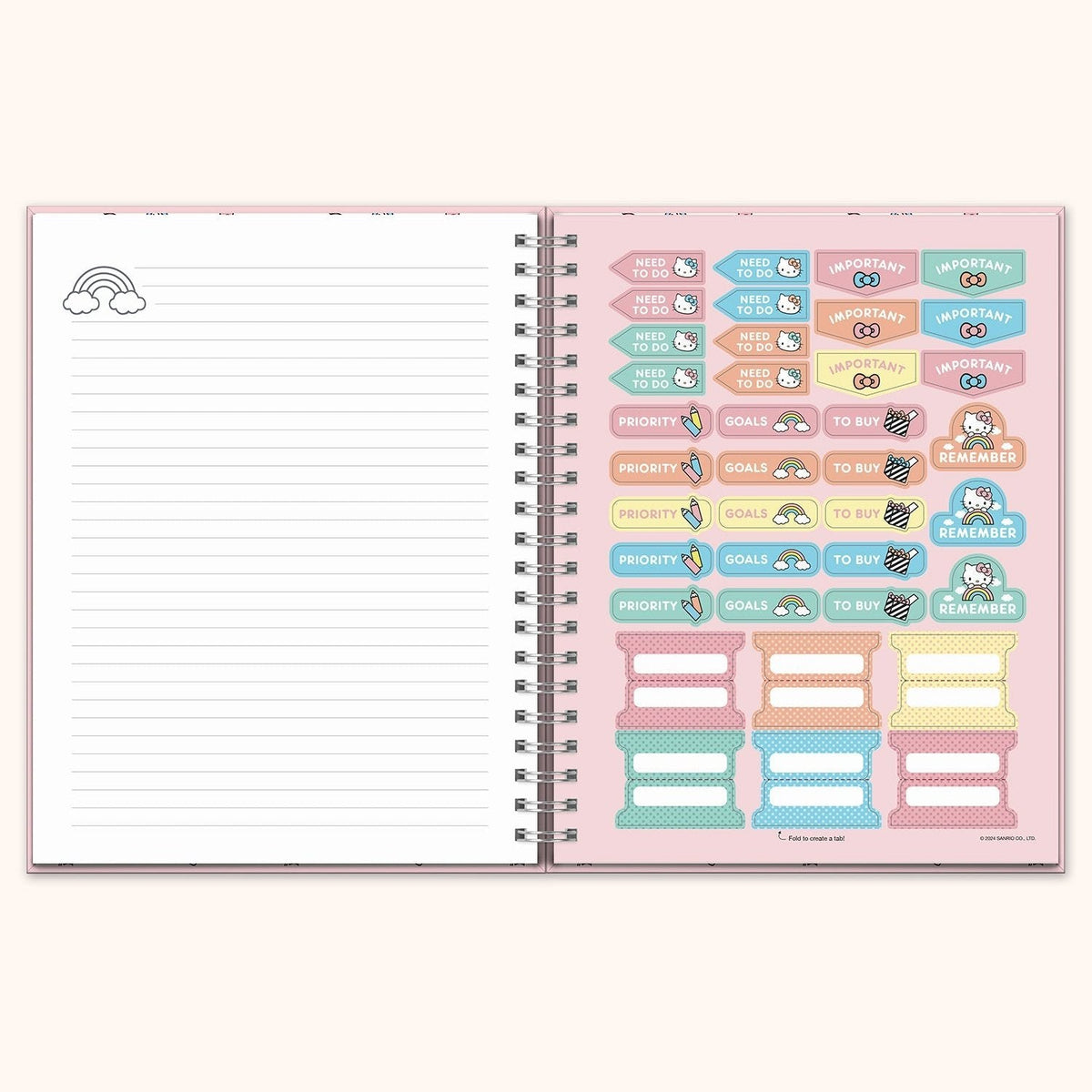 Hello Kitty Classic Pink Extra Large Spiral Notebook by Studio Oh