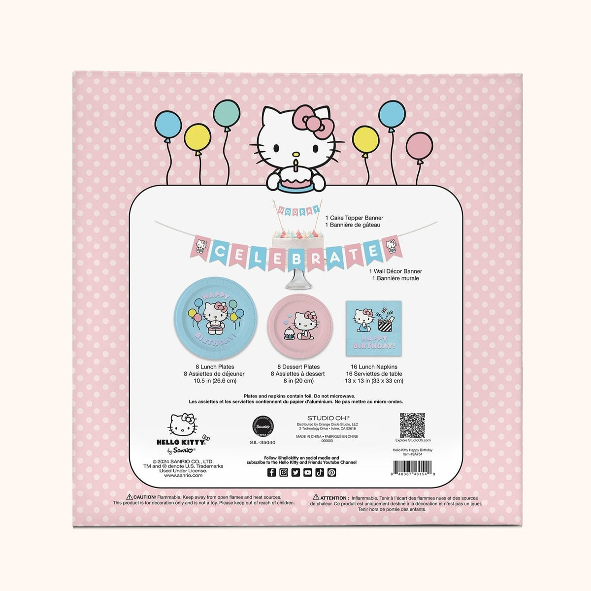 Hello Kitty Happy Birthday Paper Party Pack by Studio Oh