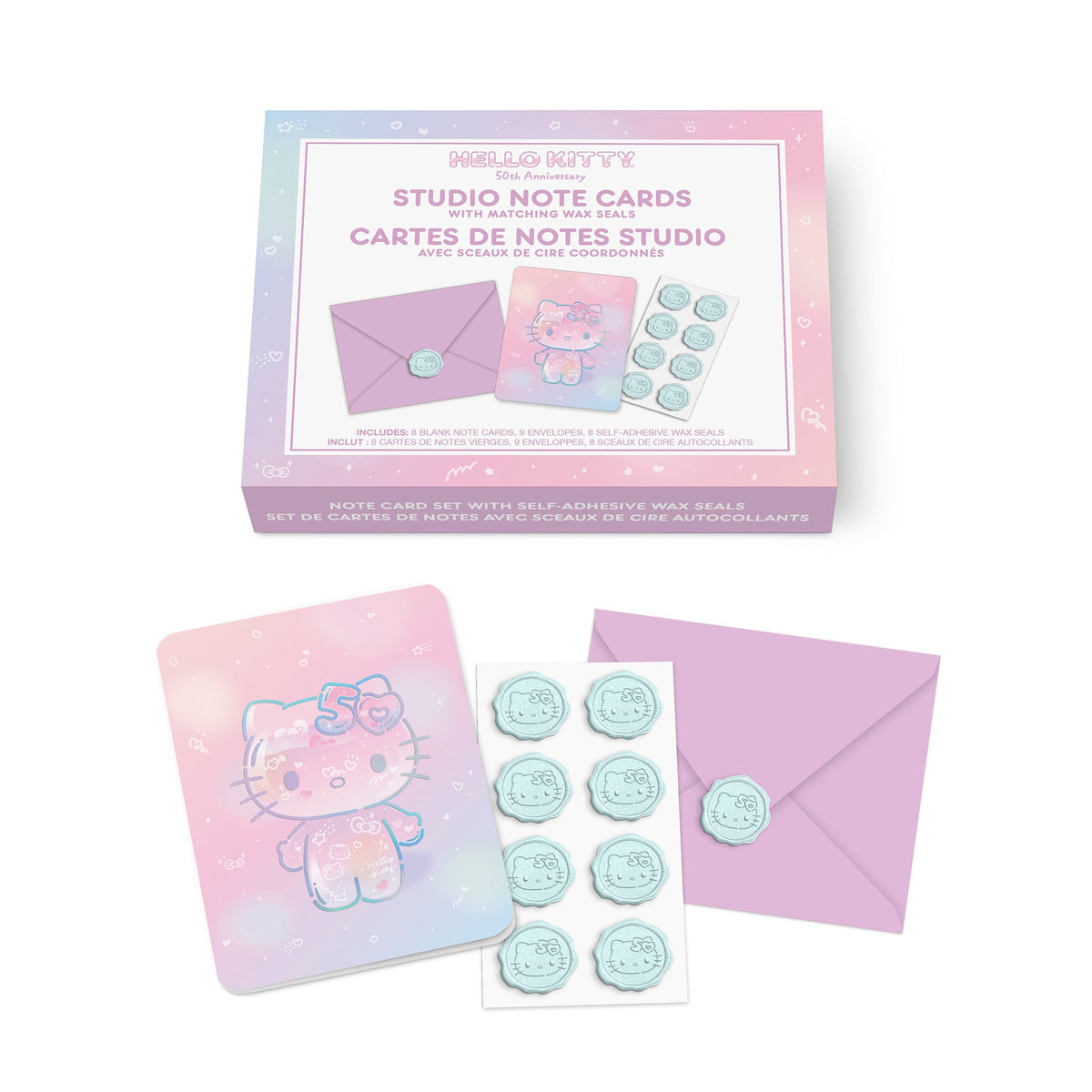 Hello Kitty 50th Anniversary Note Cards and Wax Seals Set Studio Oh