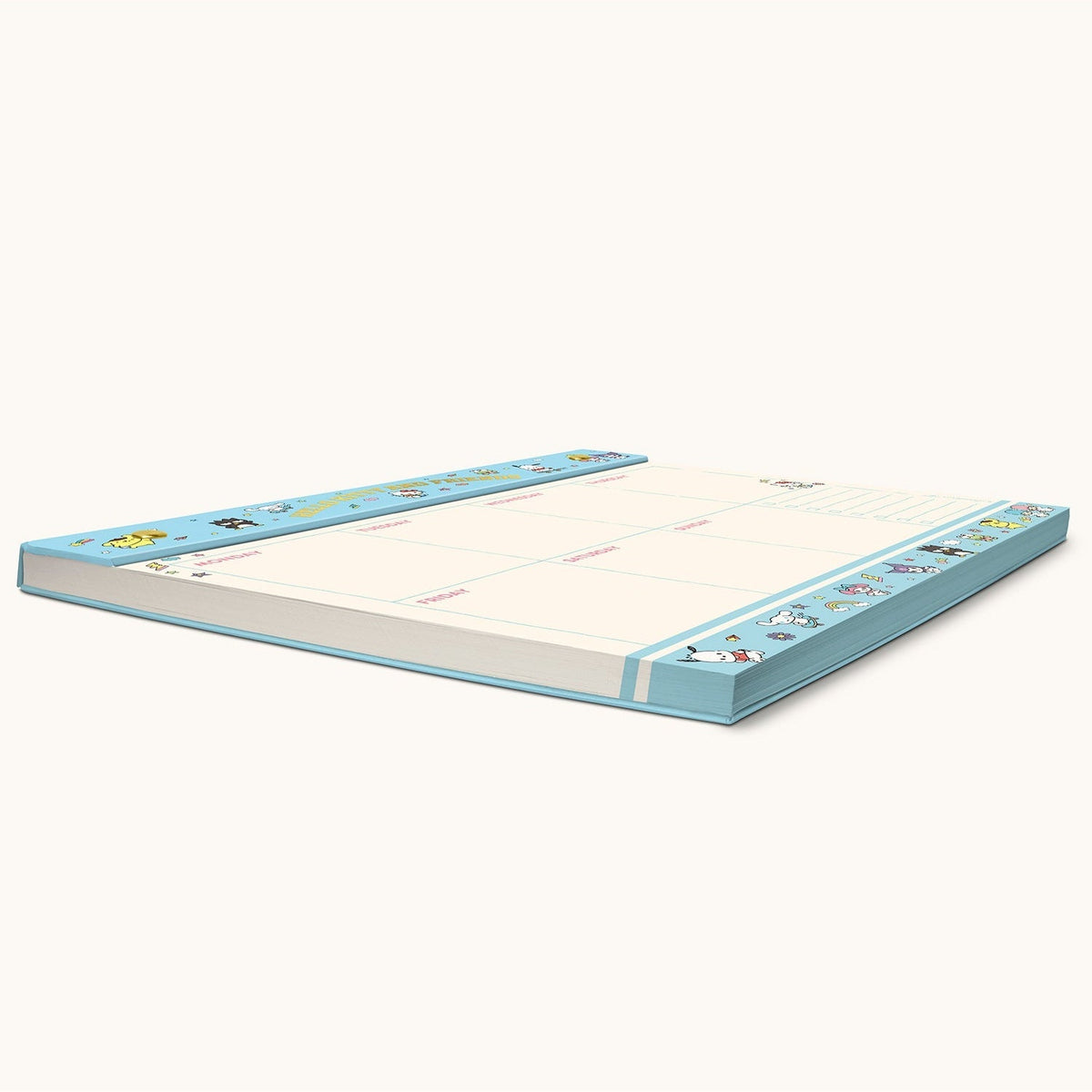 Hello Kitty And Friends College Letters Blue Weekly Desk Pad by Studio Oh
