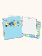 Hello Kitty And Friends College Letters Blue XL Spiral Notebook by Studio Oh