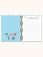 Hello Kitty And Friends College Letters Blue XL Spiral Notebook by Studio Oh