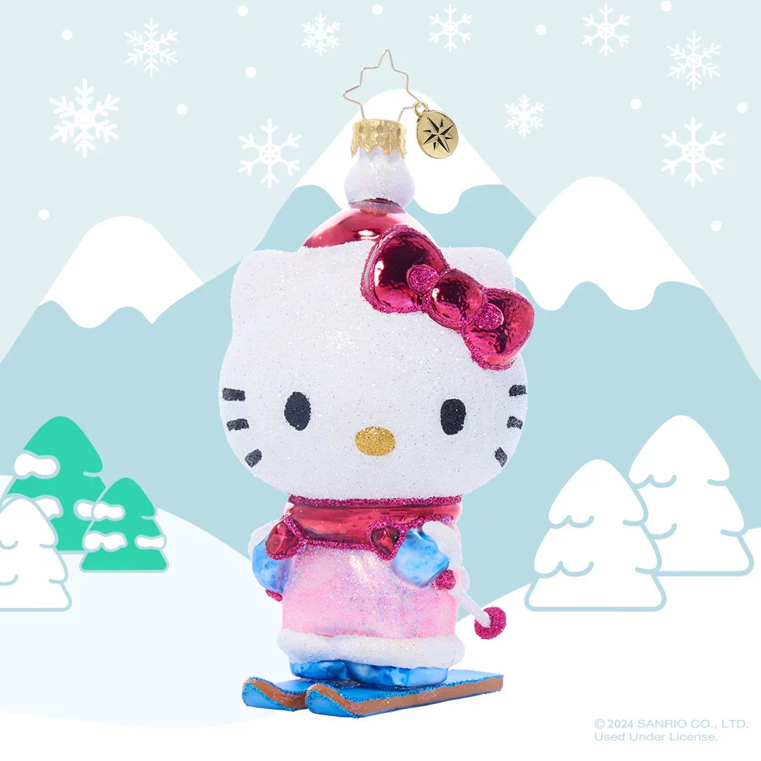 Hello Kitty X Christopher Radko Handmade Glass Ornament, Aspen Adventure