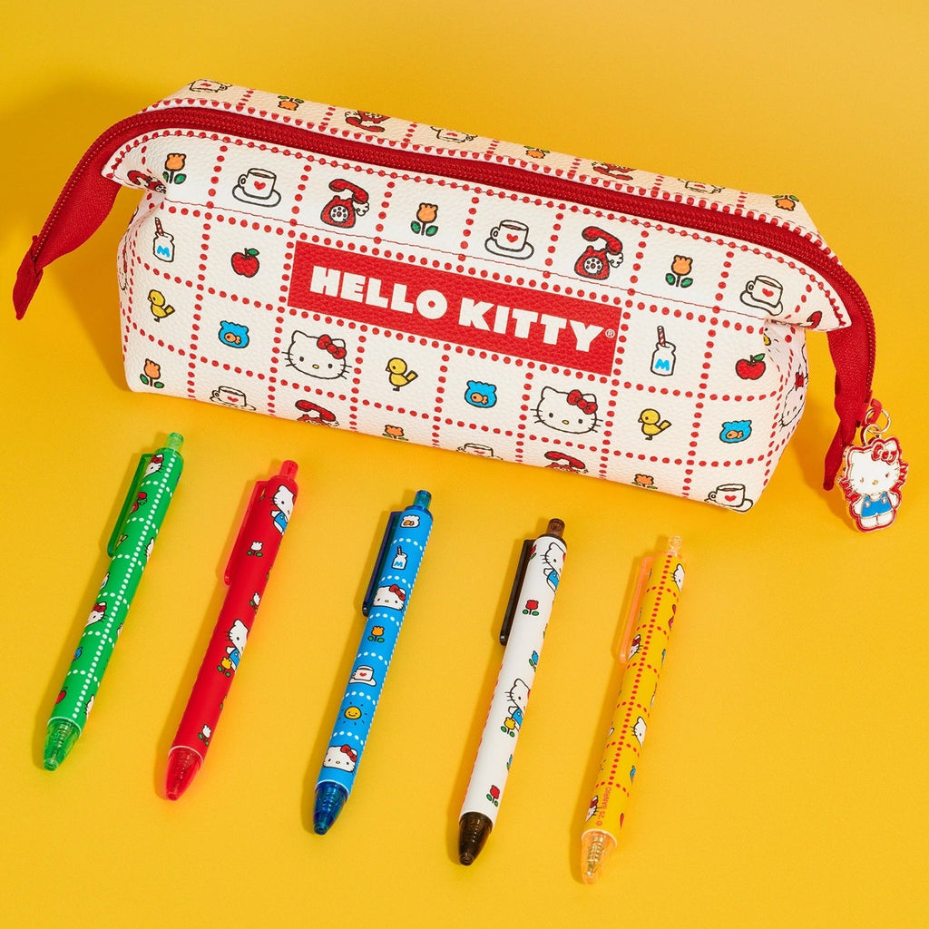 Hello Kitty x Studio Oh Retro Red Soft-Touch Gel Pens, Set of 5