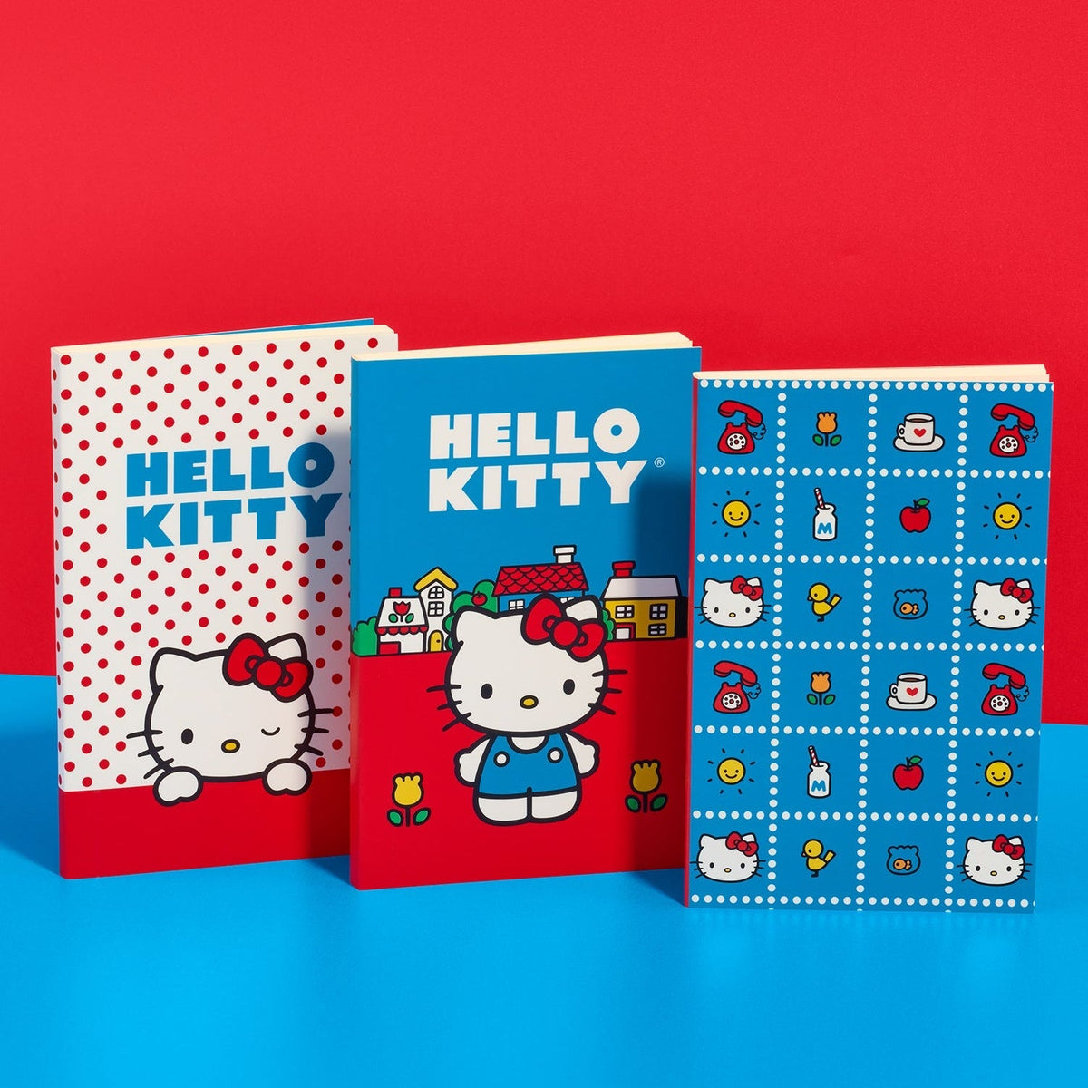 Hello Kitty Studio Oh! Retro Red Boxed Mini Notebook Trio