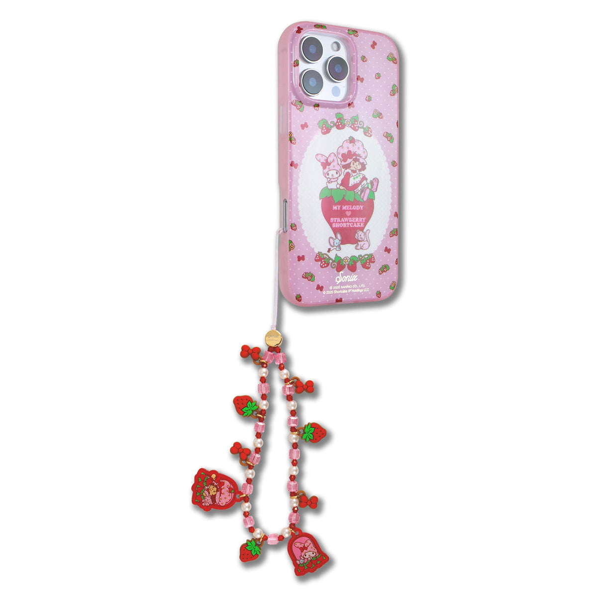 My Melody X Strawberry Shortcake Phone Beaded Wristlet by Sonix