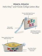 Hello Kitty And Friends College Letters Blue Pencil Pouch by Studio Oh