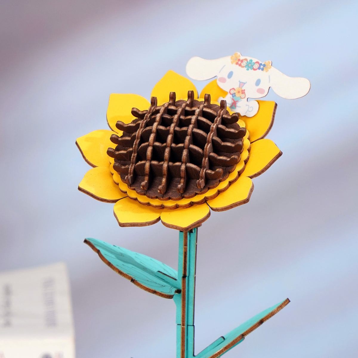 Cinnamoroll Sunflower 3D Wooden Puzzle, Hands Craft Diy Kit