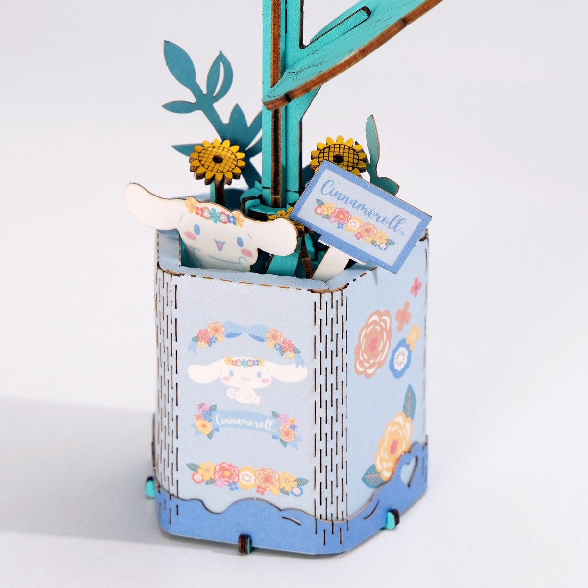 Cinnamoroll Sunflower 3D Wooden Puzzle, Hands Craft Diy Kit