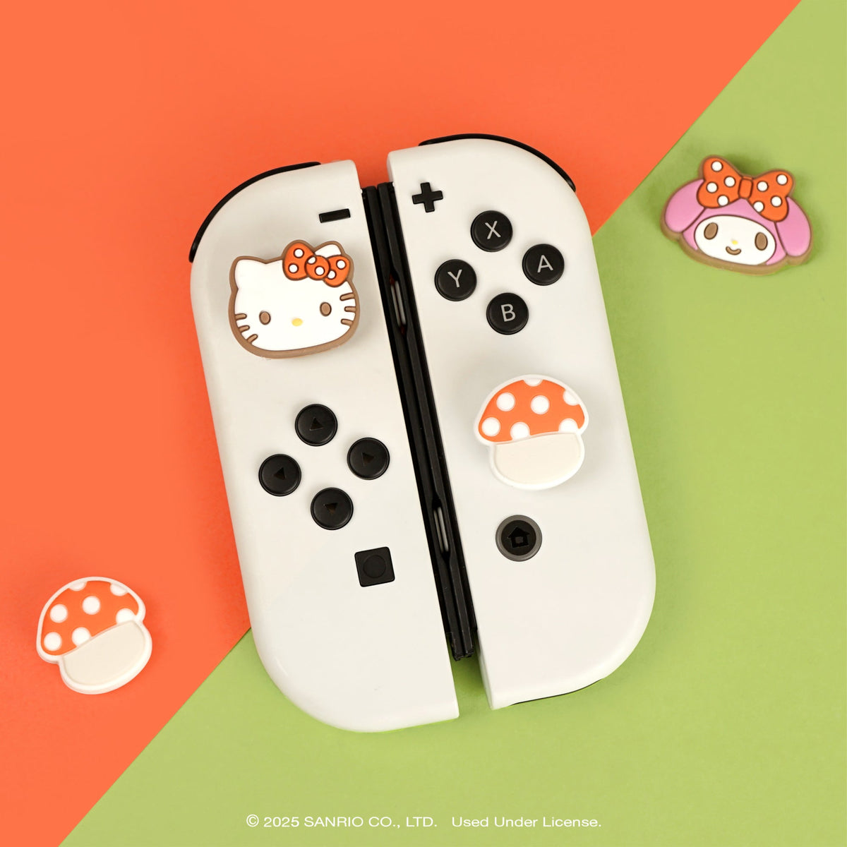 Hello Kitty And My Melody Mushroom Nintendo Switch Grip Caps