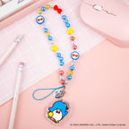 Tuxedosam Beaded Phone Wristlet Strap with Charm