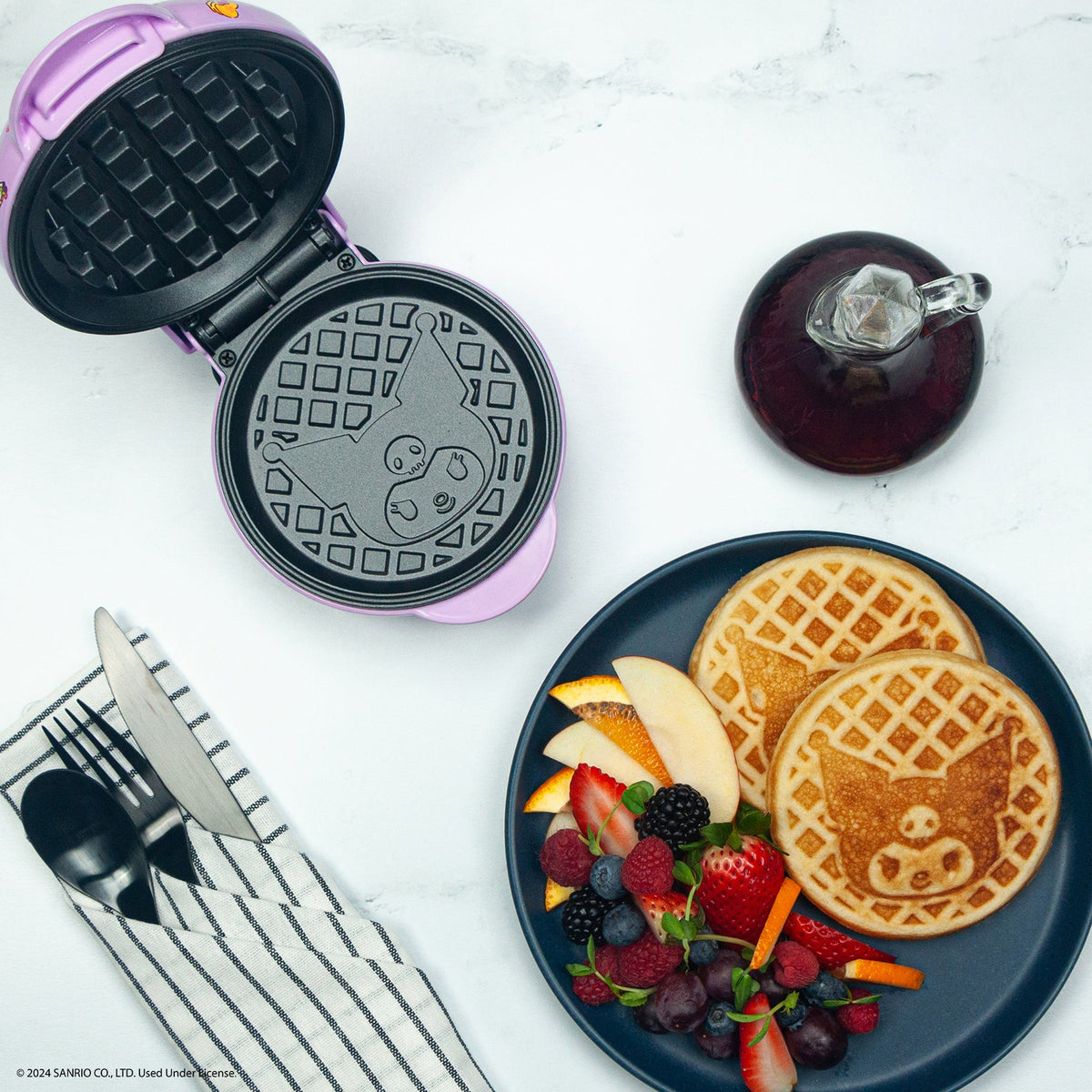 Kuromi Compact Non-Stick Mini Waffle Maker