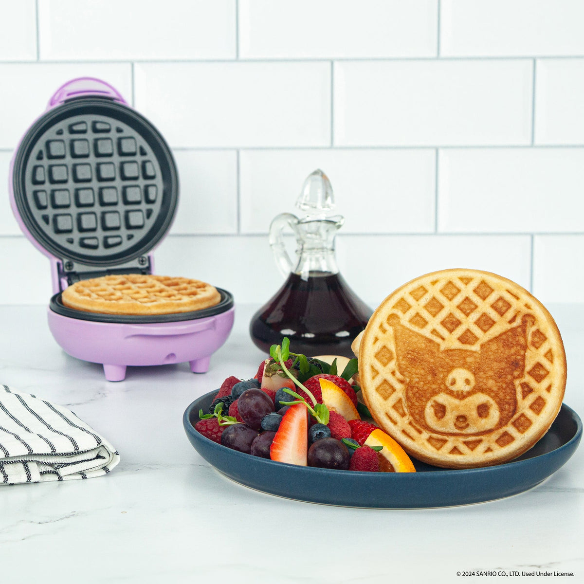 Kuromi Compact Non-Stick Mini Waffle Maker