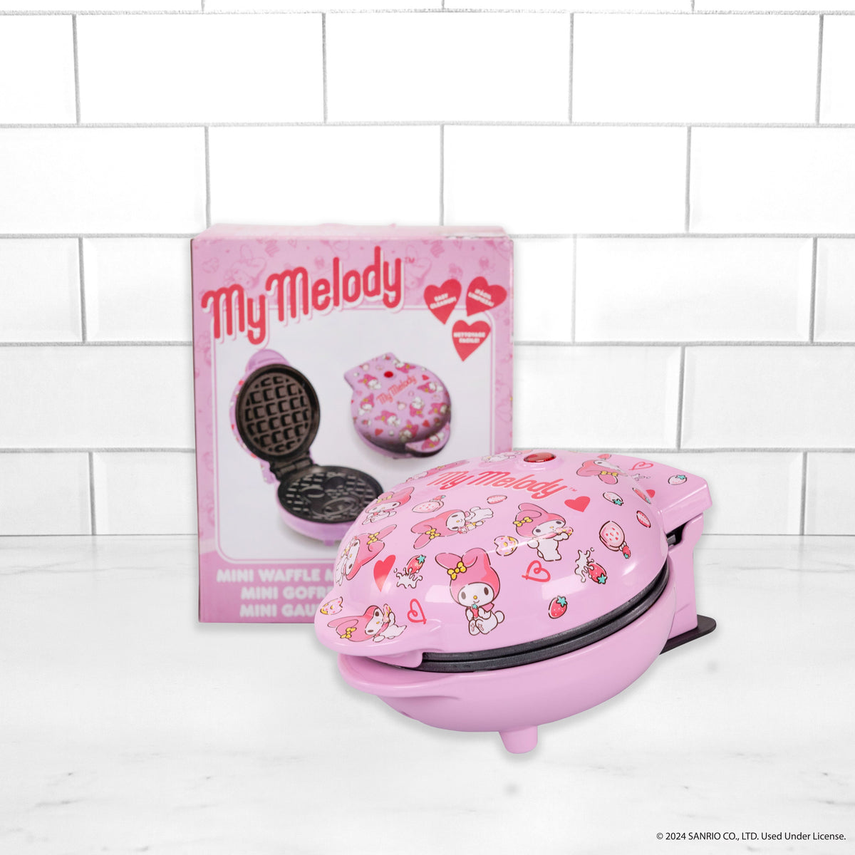 My Melody Compact Non-Stick Mini Waffle Maker