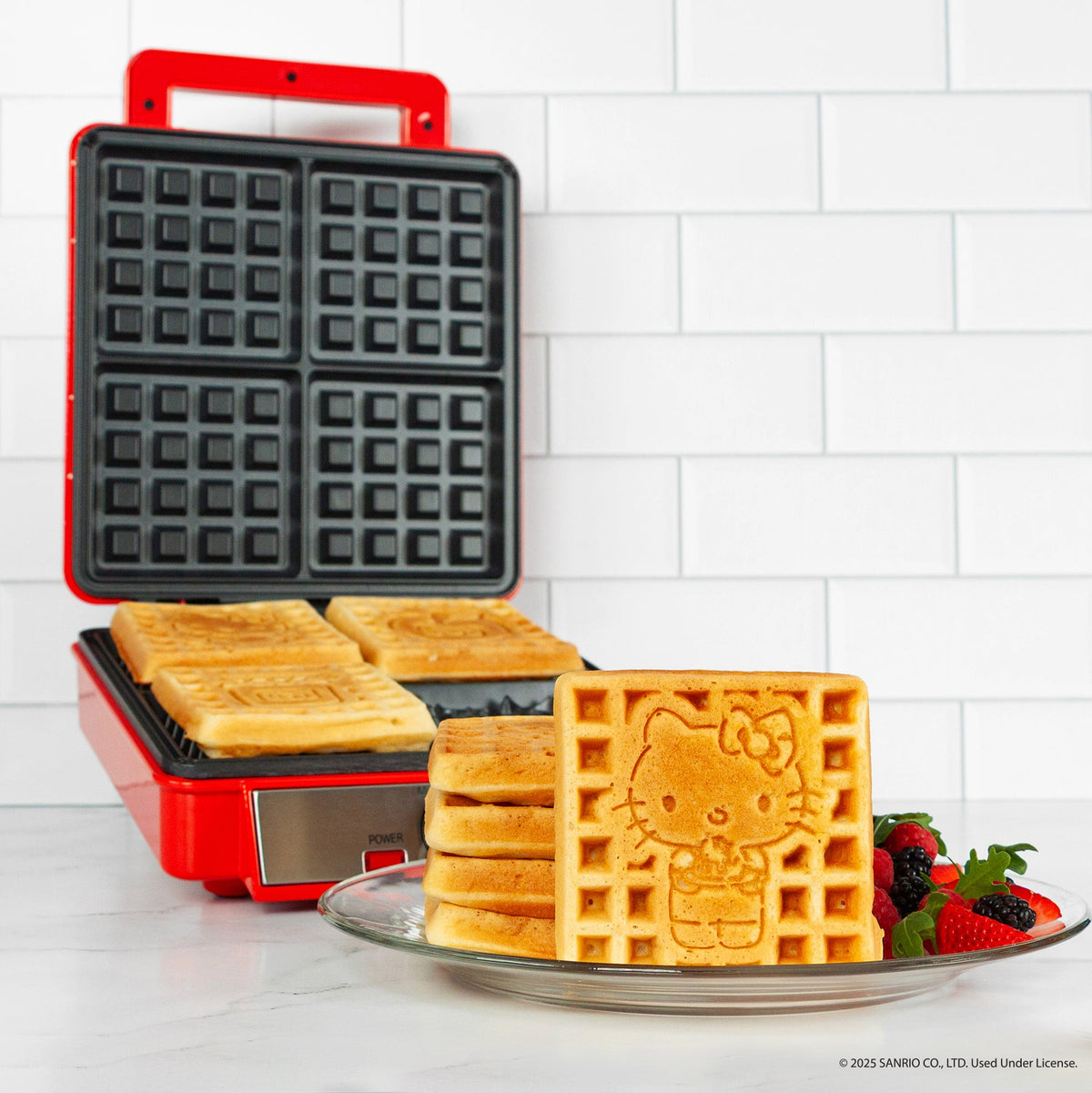 Hello Kitty Red Deluxe Adjustable Browning Waffle Maker