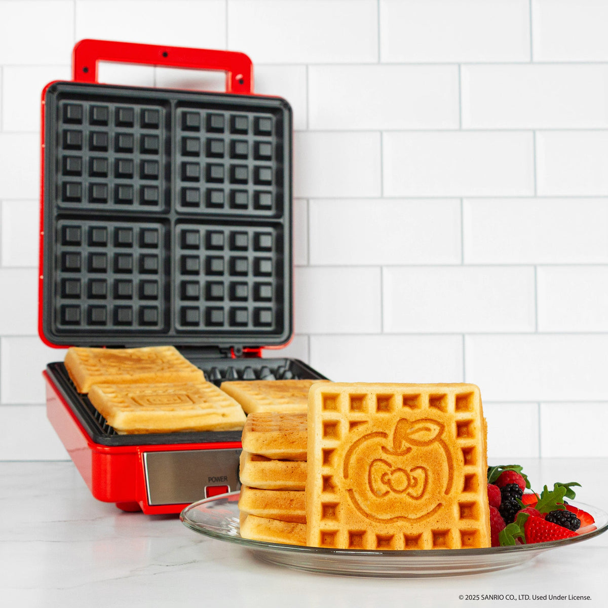 Hello Kitty Red Deluxe Adjustable Browning Waffle Maker