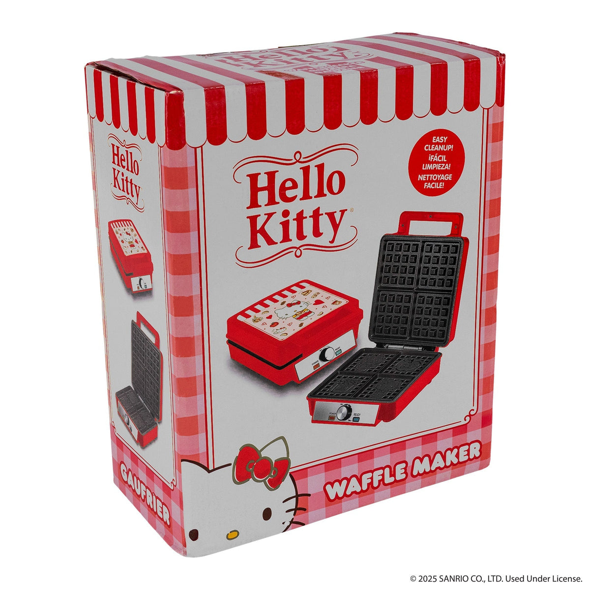 Hello Kitty Red Deluxe Adjustable Browning Waffle Maker