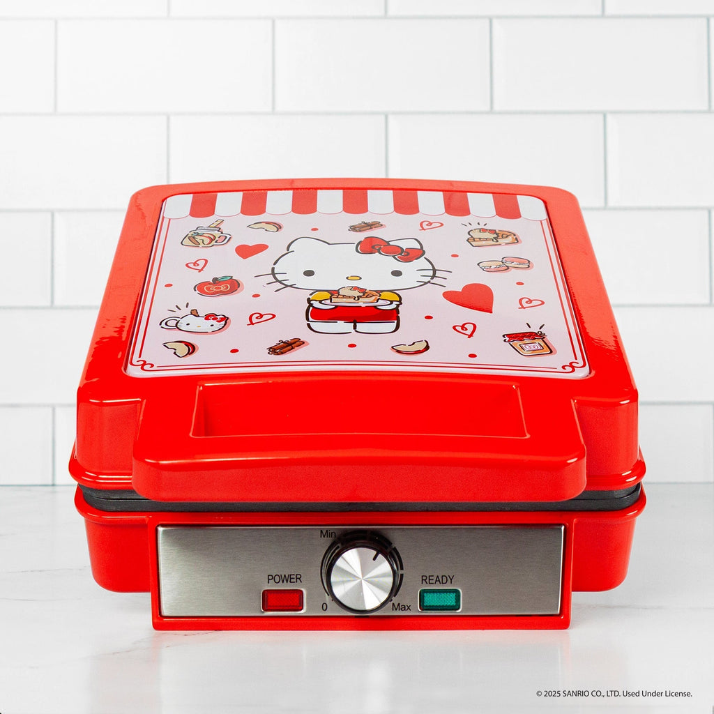 Hello Kitty Red Deluxe Adjustable Browning Waffle Maker