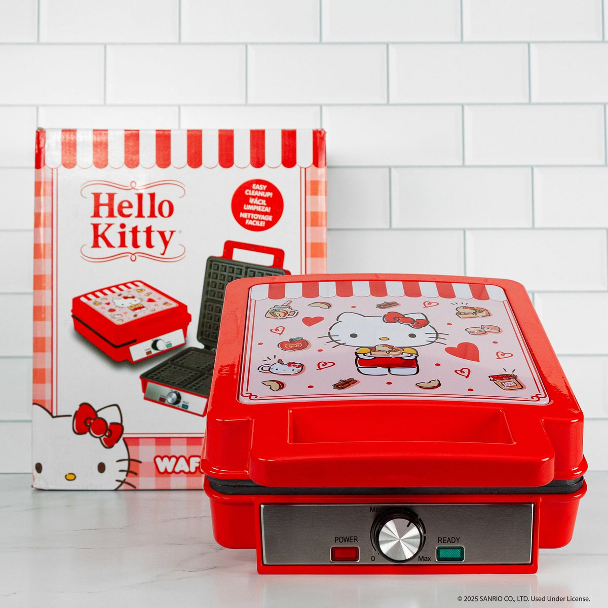 Hello Kitty Red Deluxe Adjustable Browning Waffle Maker