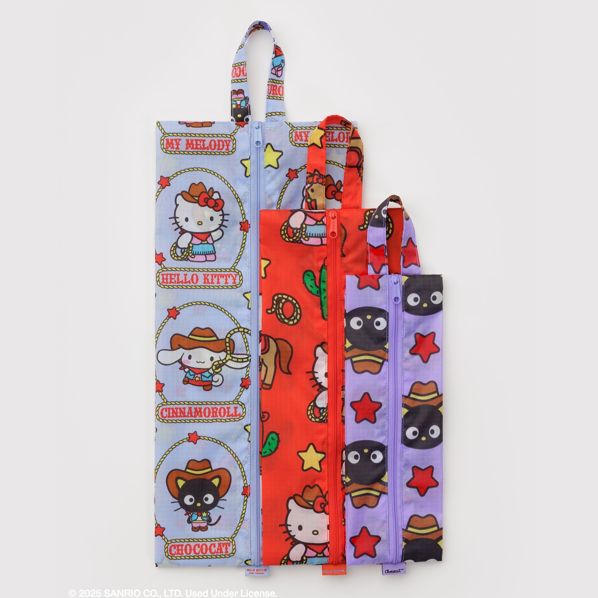 Hello Kitty and Friends Baggu Western 3 Piece Zipper Pouch Set