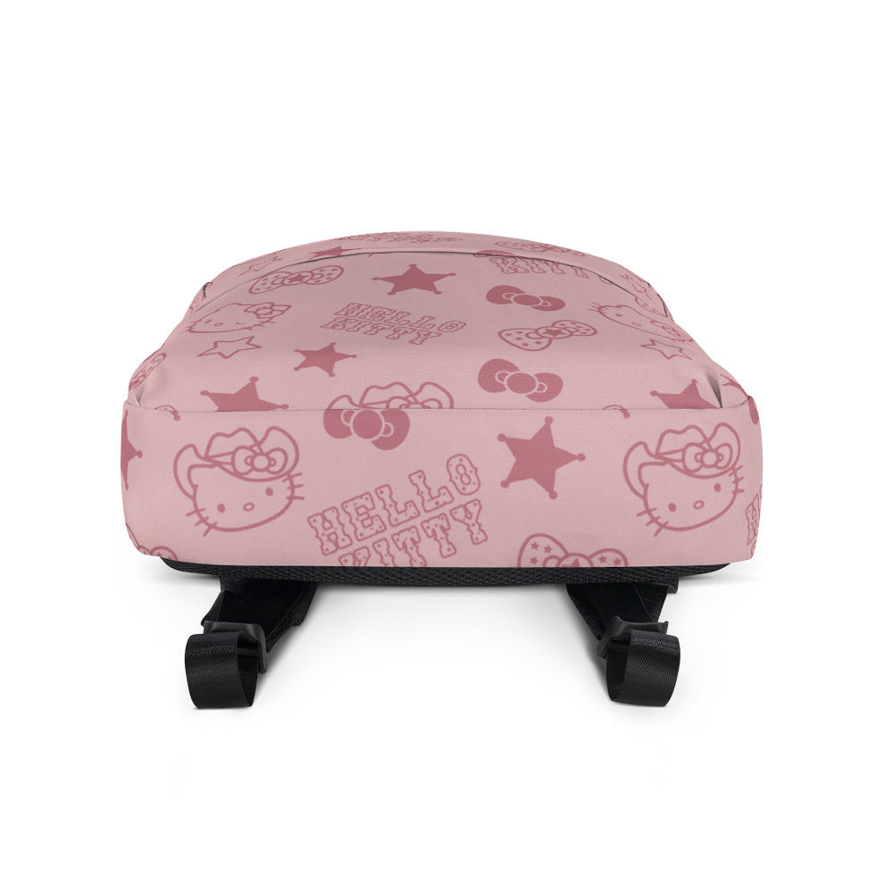 Hello Kitty Pink Western Allover Print Backpack