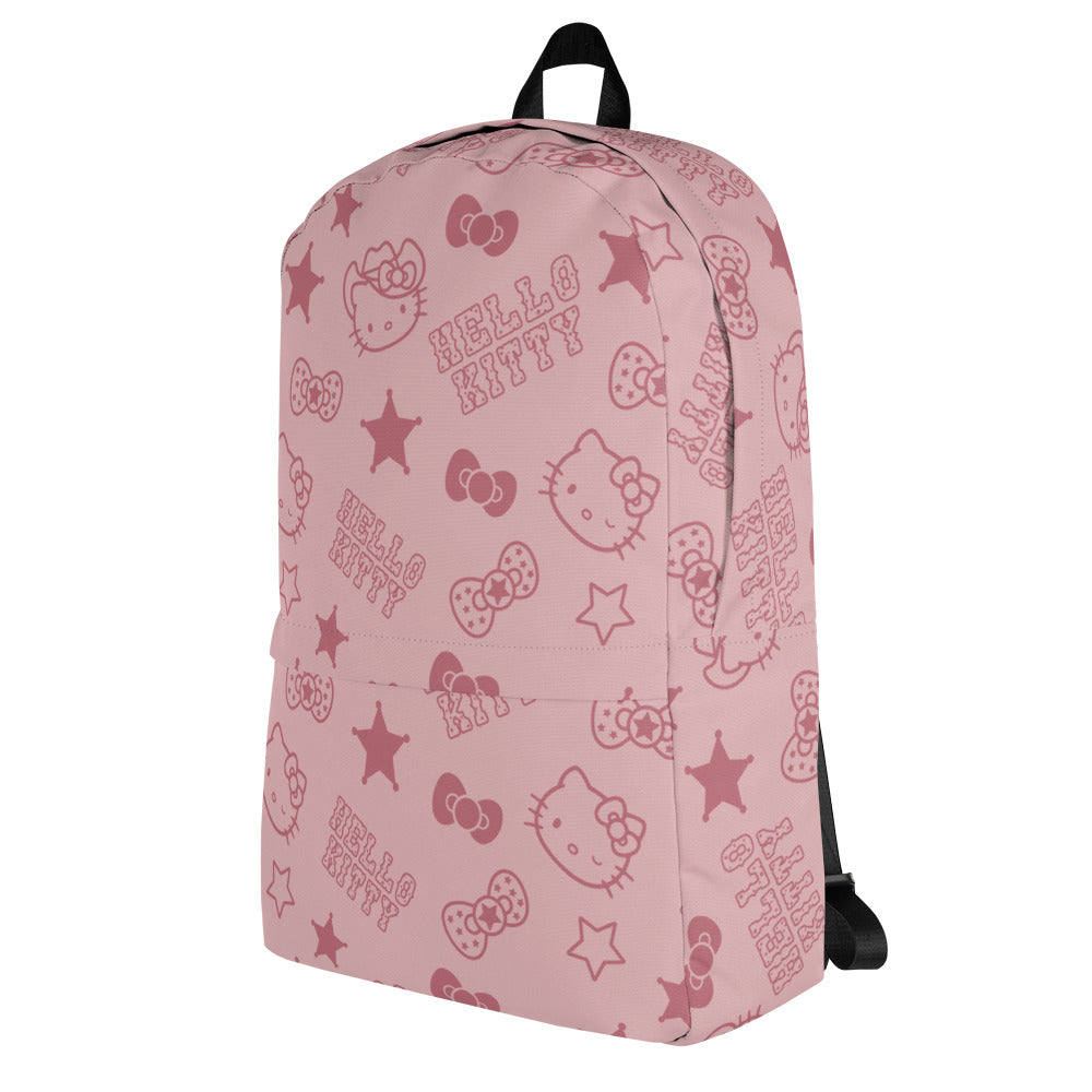 Hello Kitty Pink Western Allover Print Backpack