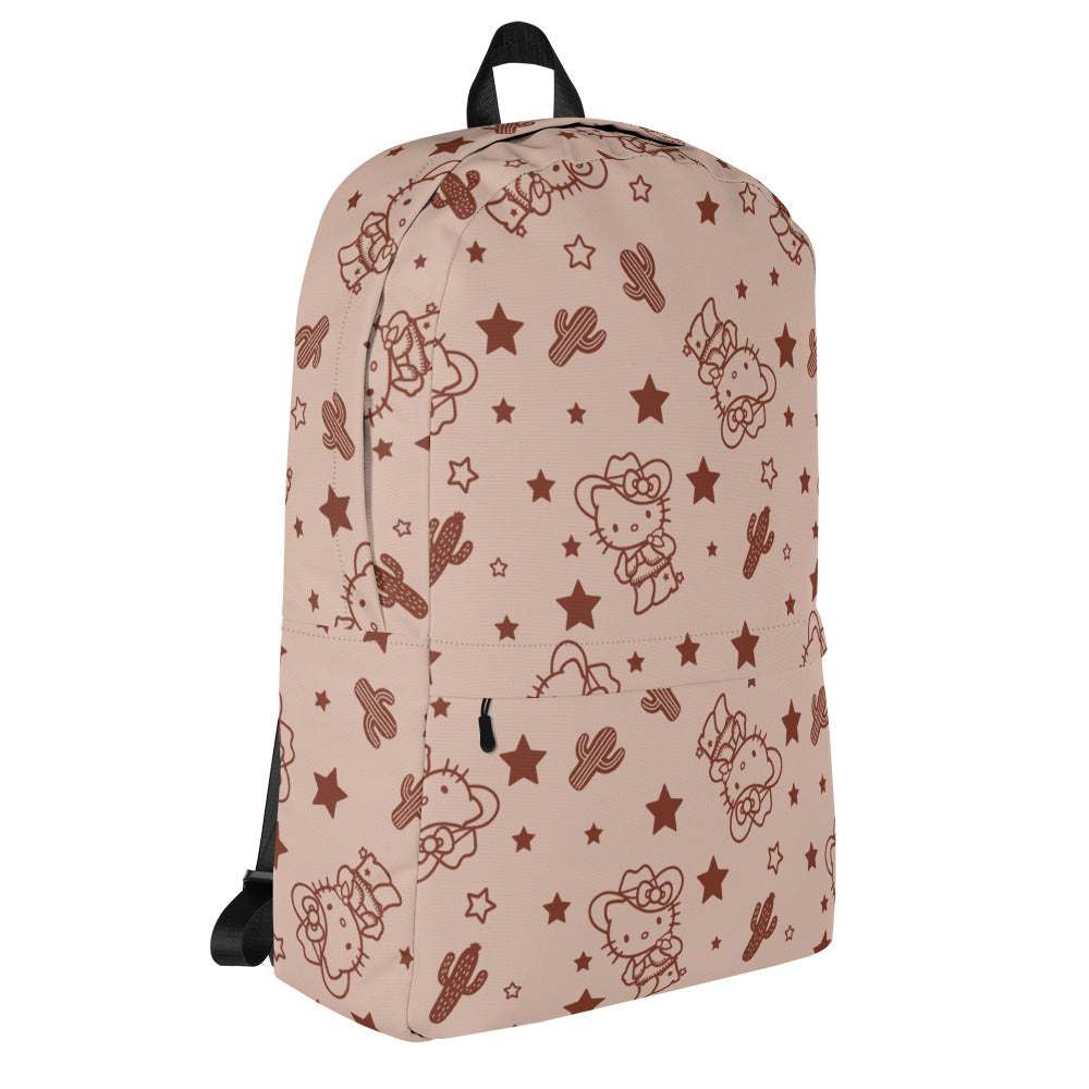Hello Kitty Tan Western Allover Print Backpack