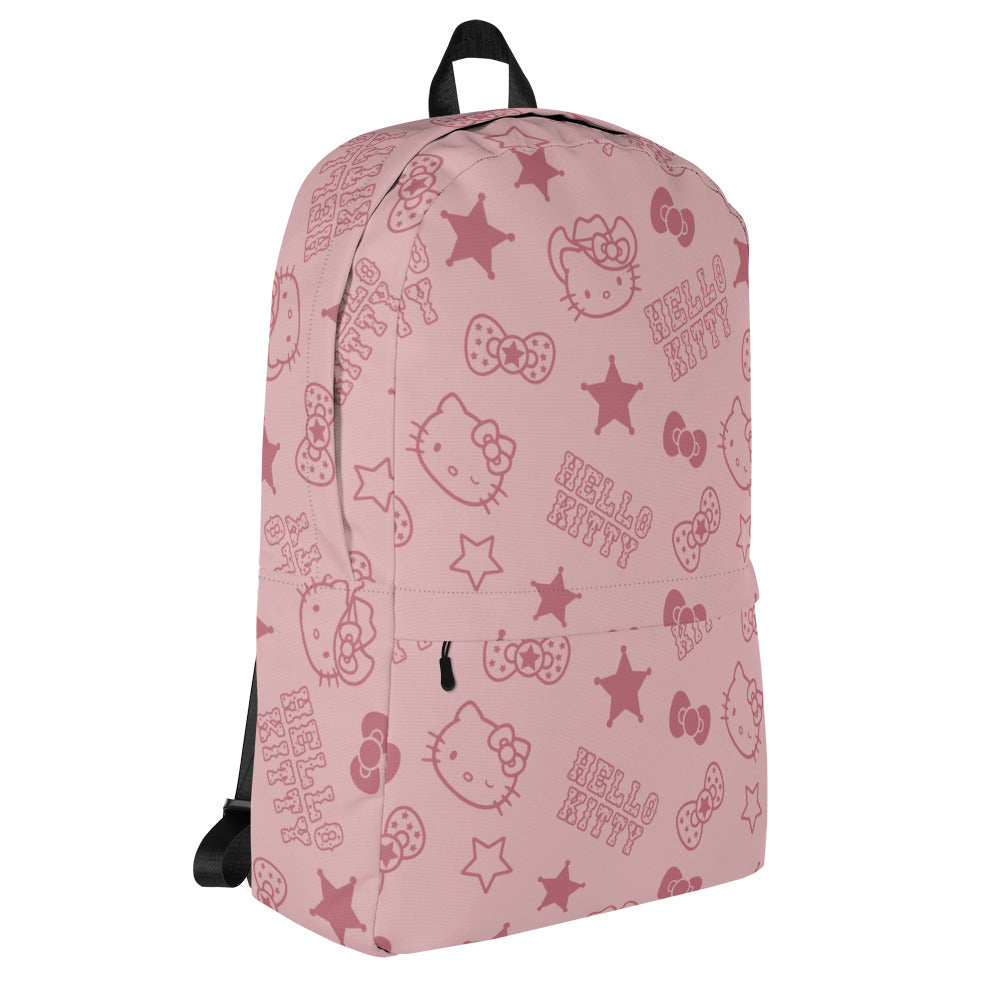 Hello Kitty Pink Western Allover Print Backpack