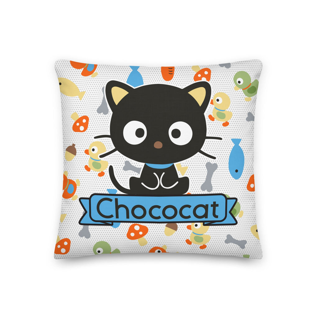 Chococat Fish and Acorns 18 Inch Square Pillow