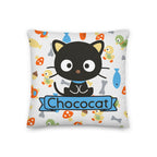 Chococat Fish and Acorns 18 Inch Square Pillow