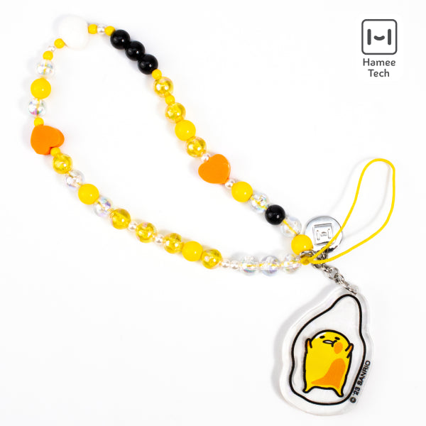 Gudetama Beaded Charm Mobile Phone Wrist Strap