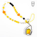 Gudetama Beaded Charm Mobile Phone Wrist Strap