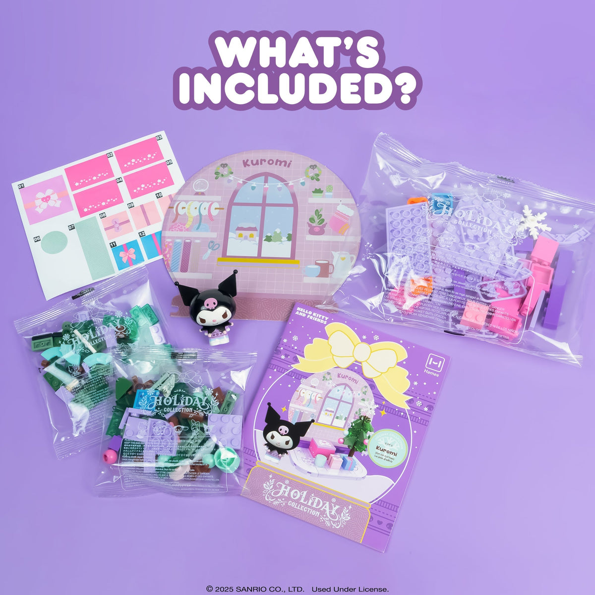 Kuromi Holiday Collection Building Blocks Set With Figure