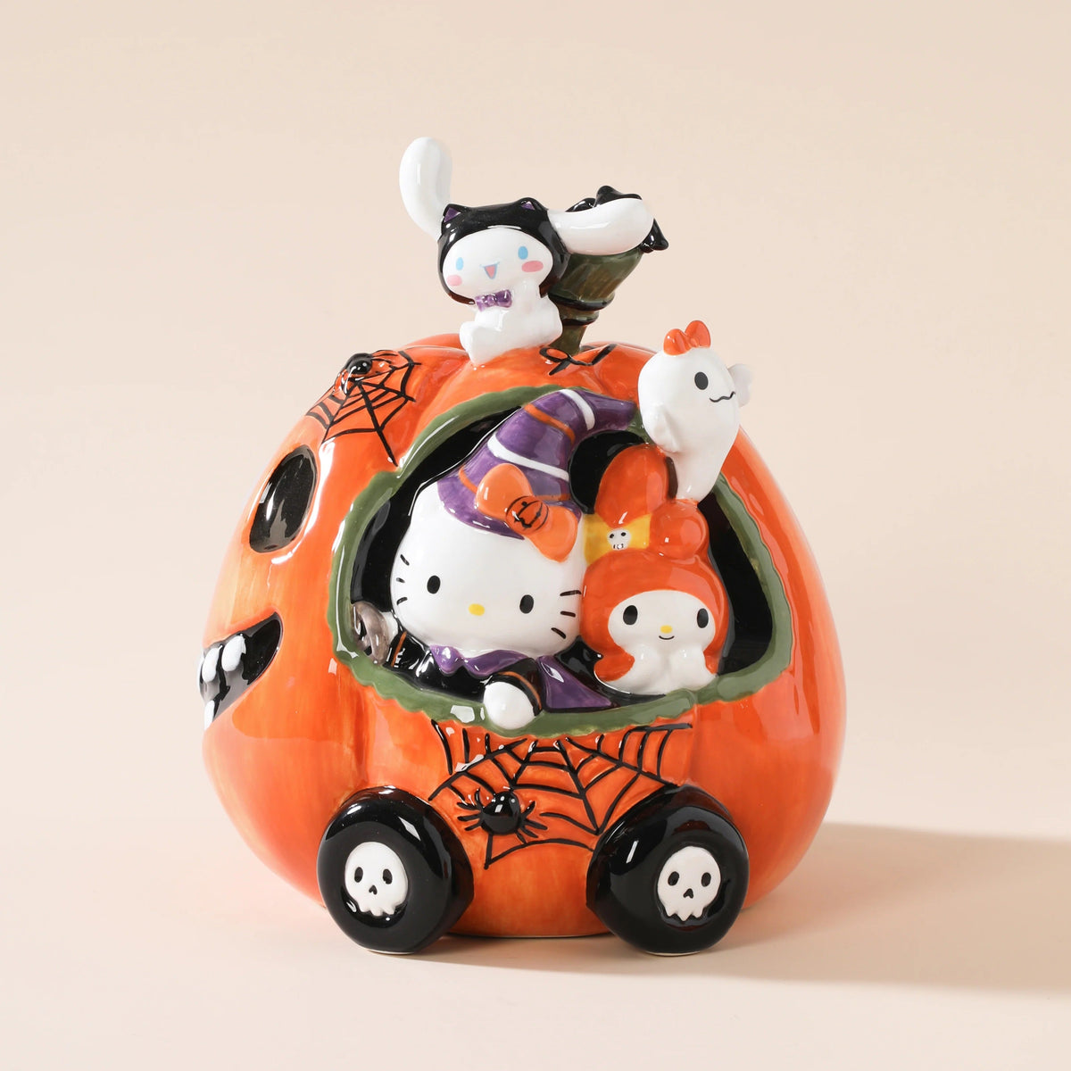Hello Kitty and Friends Jack-O-Lantern Car Ceramic Figurine