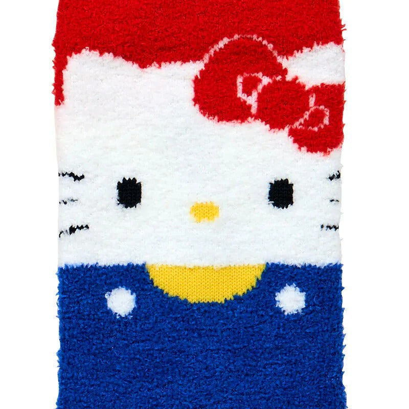 Hello Kitty Blue Overalls Cozy Ankle Socks, One Size