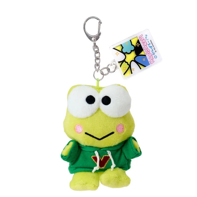 Keroppi Plush Mascot Keychain (All Together Hapidanbui Design Series)