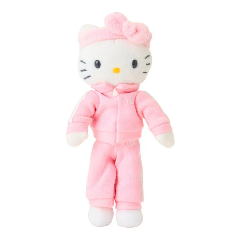 Hello Kitty Sporty Plush Mascot Keychain, Sanrio Closet Collection