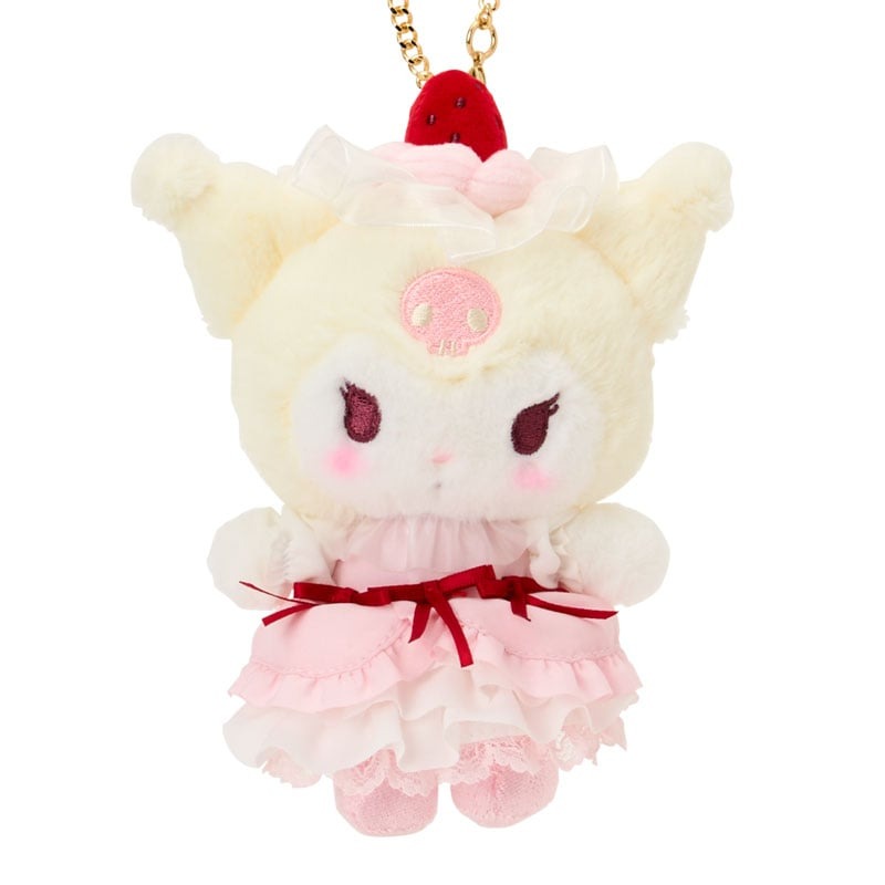 Kuromi Plush Mascot Bag Charm, Strawberry Whip Series