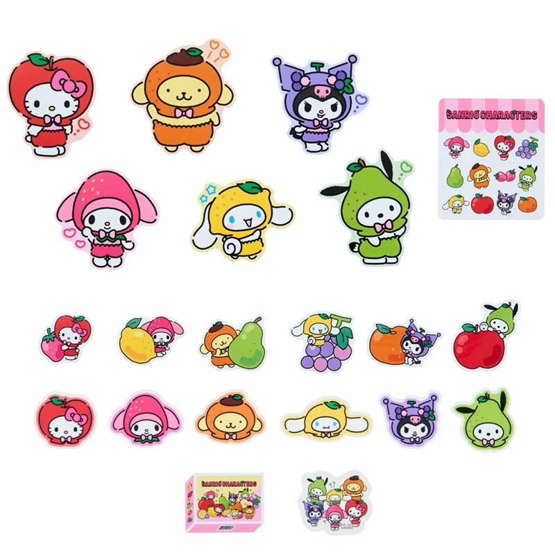 Sanrio Characters 35 Piece Sticker Set, Fruits Series