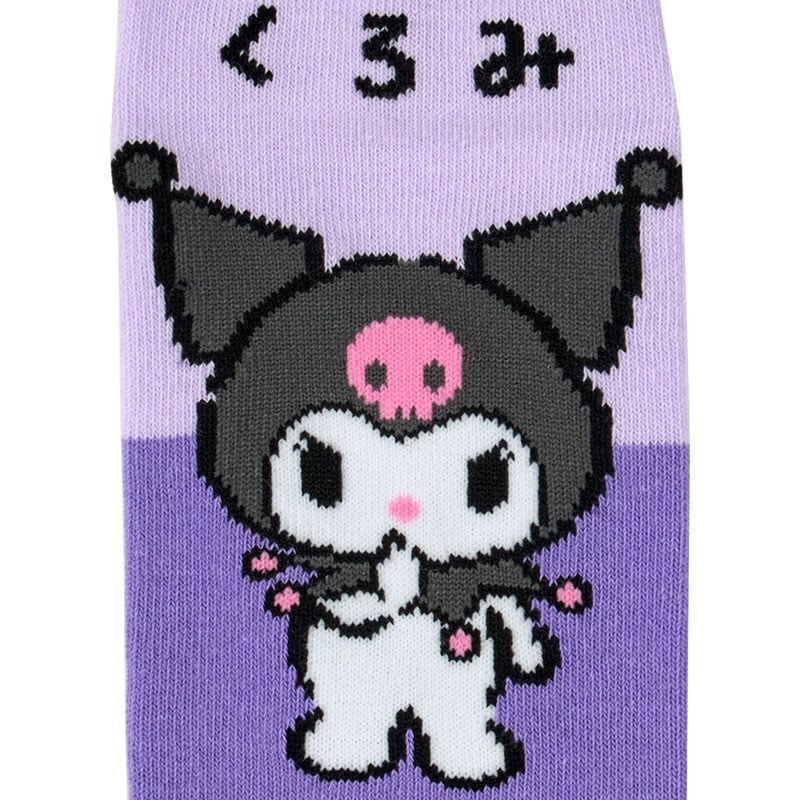 Kuromi Hiragana Bicolor Ankle Socks