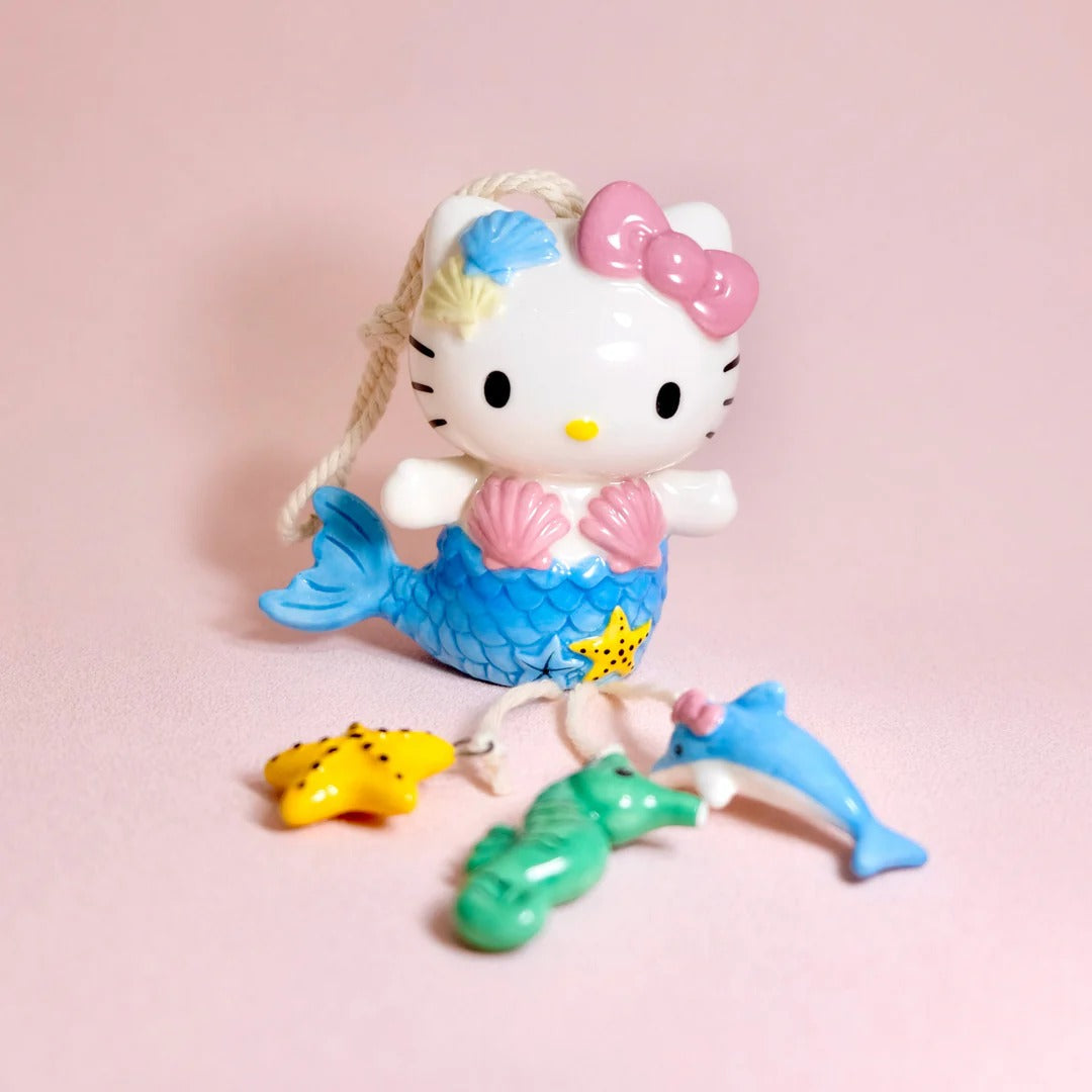 Hello Kitty Mermaid Hand-Painted Ceramic Wind Chime