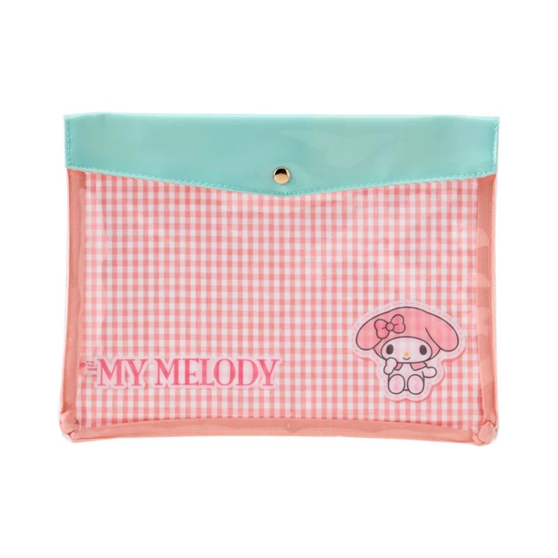 My Melody Gingham Flat Pouch