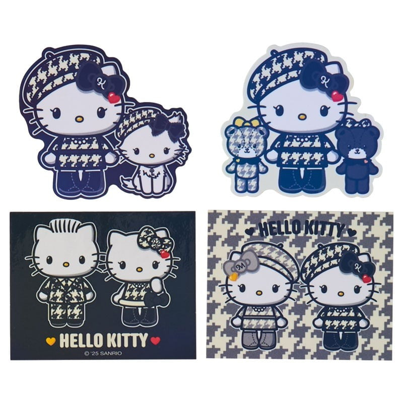 Hello Kitty Monochrome Birthday Twins 24 Piece Sticker Pack