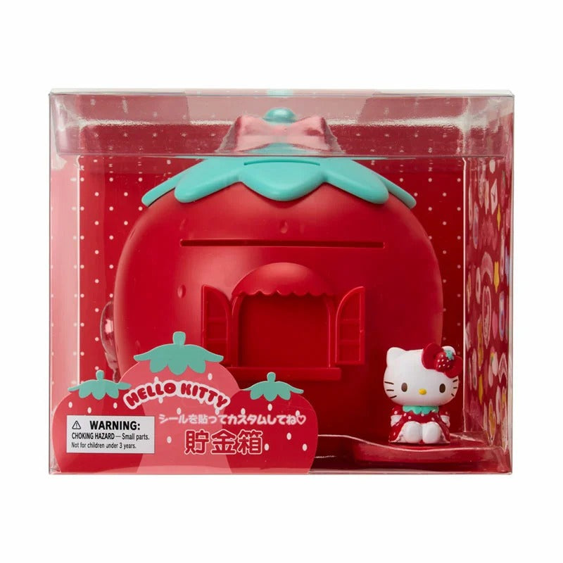 Hello Kitty Customizable Coin Bank, Red Strawberry