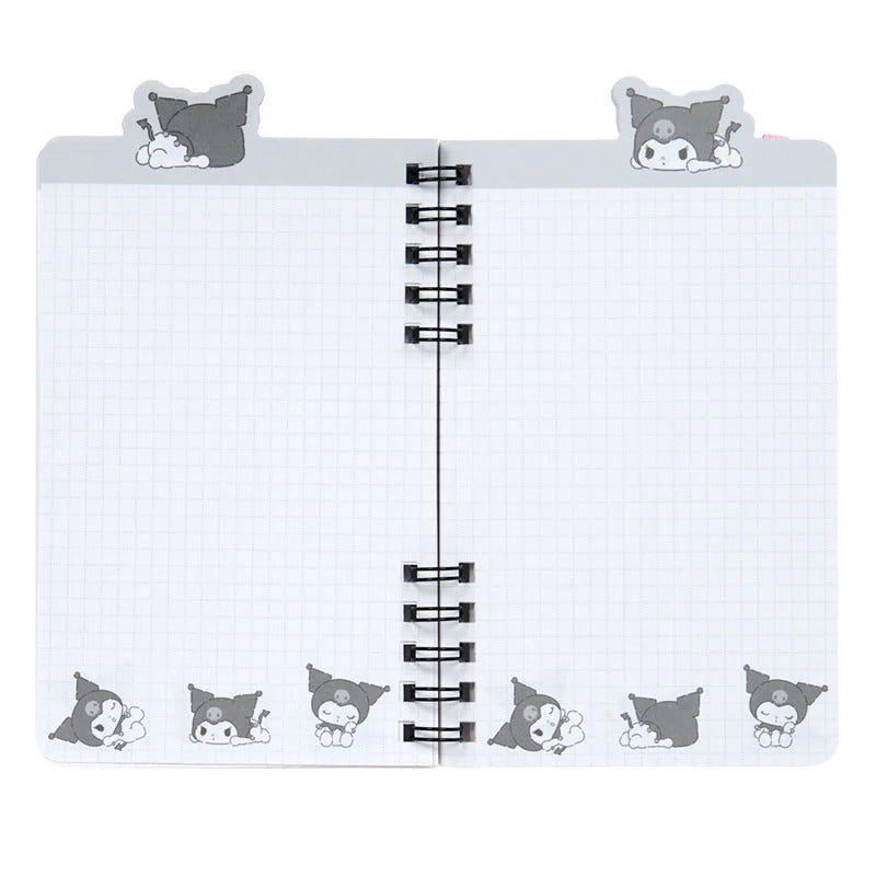 Kuromi Strike A Pose Slim Double Spiral Notebook