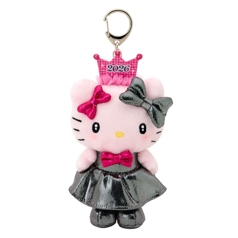 Sanrio Characters Plush Mascot Keychain Blind Box, 2026 New Year Dress Series 2